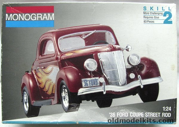 Monogram 1/24 1936 Ford Coupe Street Rod, 2721 plastic model kit